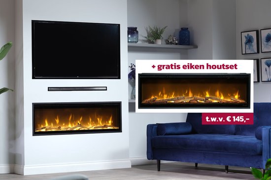 Dimplex Ignite Evolve 50 — 50-inch model met driftwood-houtset