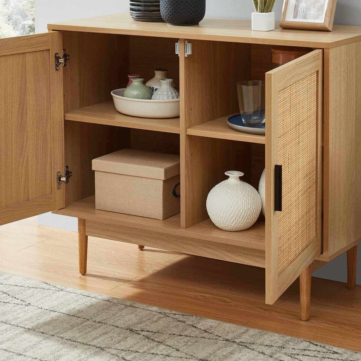 Ladekast 2 Deuren - 2 Laden - Naturel - Medahomestore