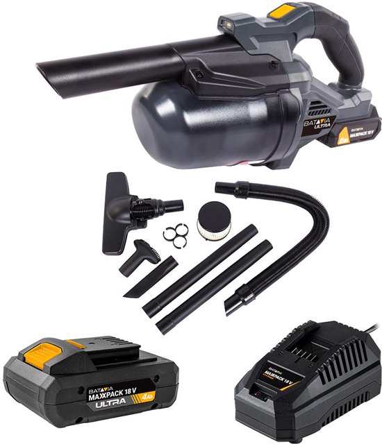 Batavia 18V Brushless Accu Handstofzuiger Incl. 4.0Ah Ultra Accu & Snellader