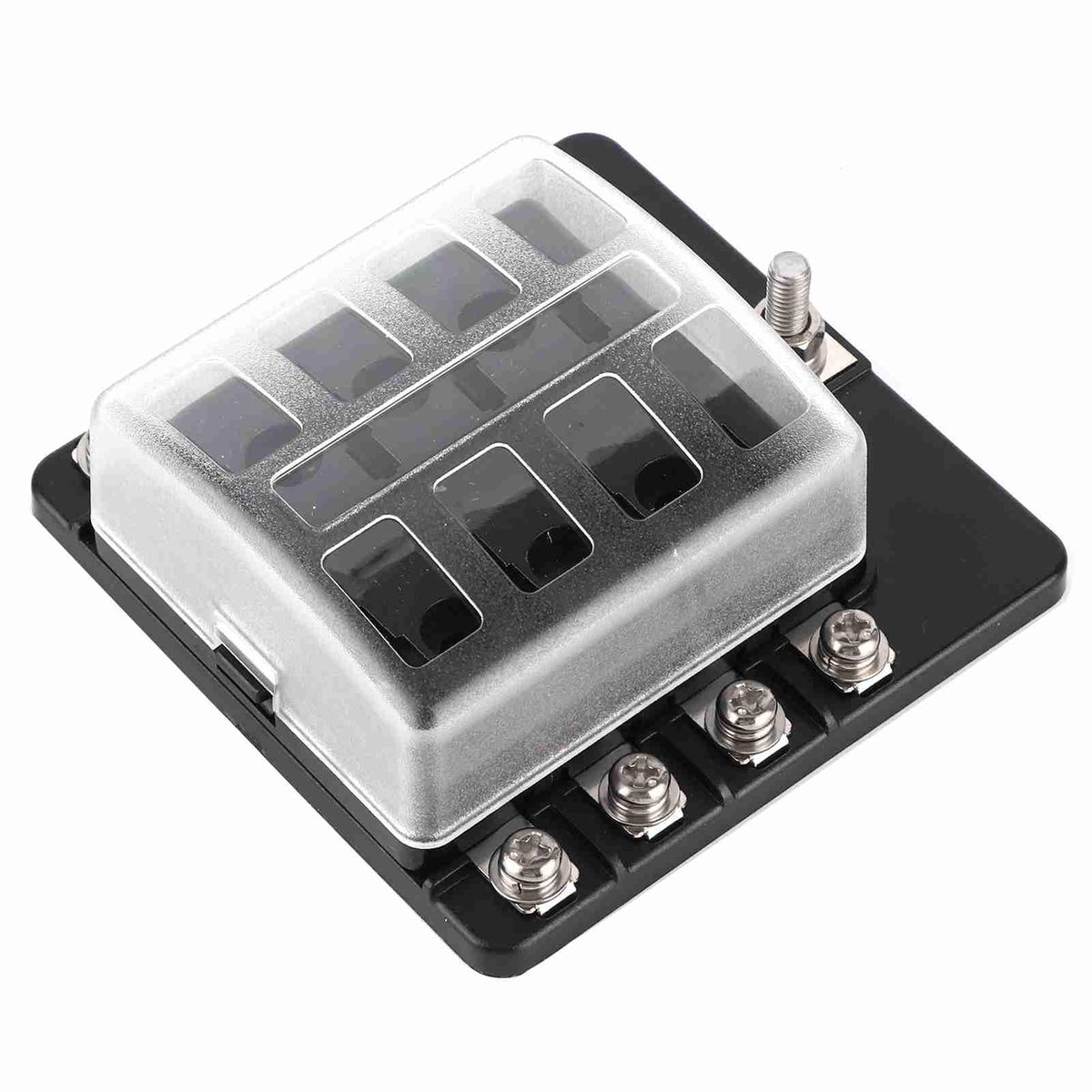 8-voudige zekeringblok, 8-voudige schroefmoerklem zekeringkast meszekeringblokhouder met LED-indicator voor auto en boot