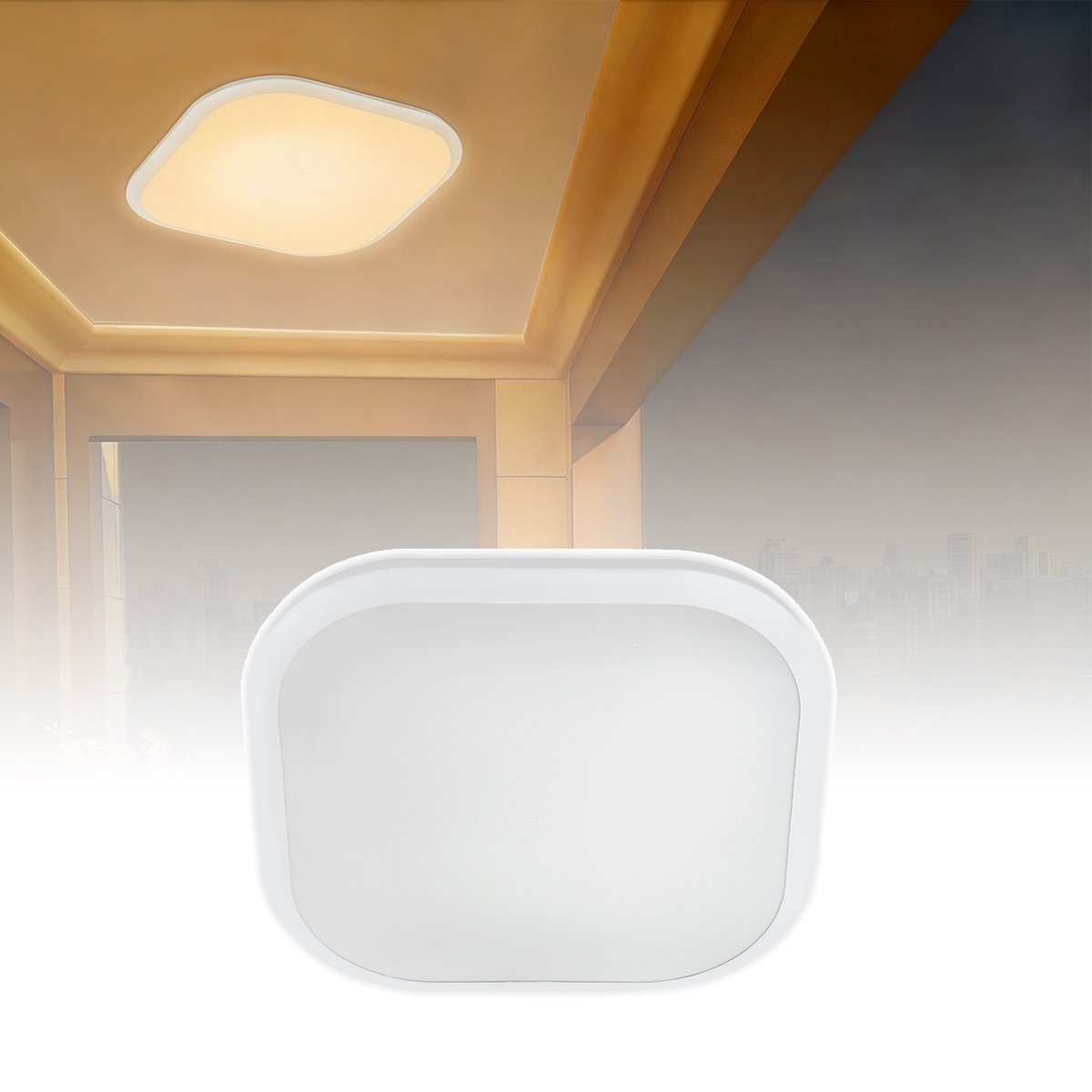 24W LED-plafondlamp warm wit met bewegingsmelder radarsensor plafondlamp sensorlamp ganglamp moderne LED-paneel ultraslim keuken balkon wandlamp gang