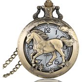 Zakhorloge voor heren en dames, analoog quartz-uurwerk met ketting