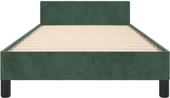 vidaXL Cadre de lit avec tête de lit Velours Vert foncé 80x200 cm