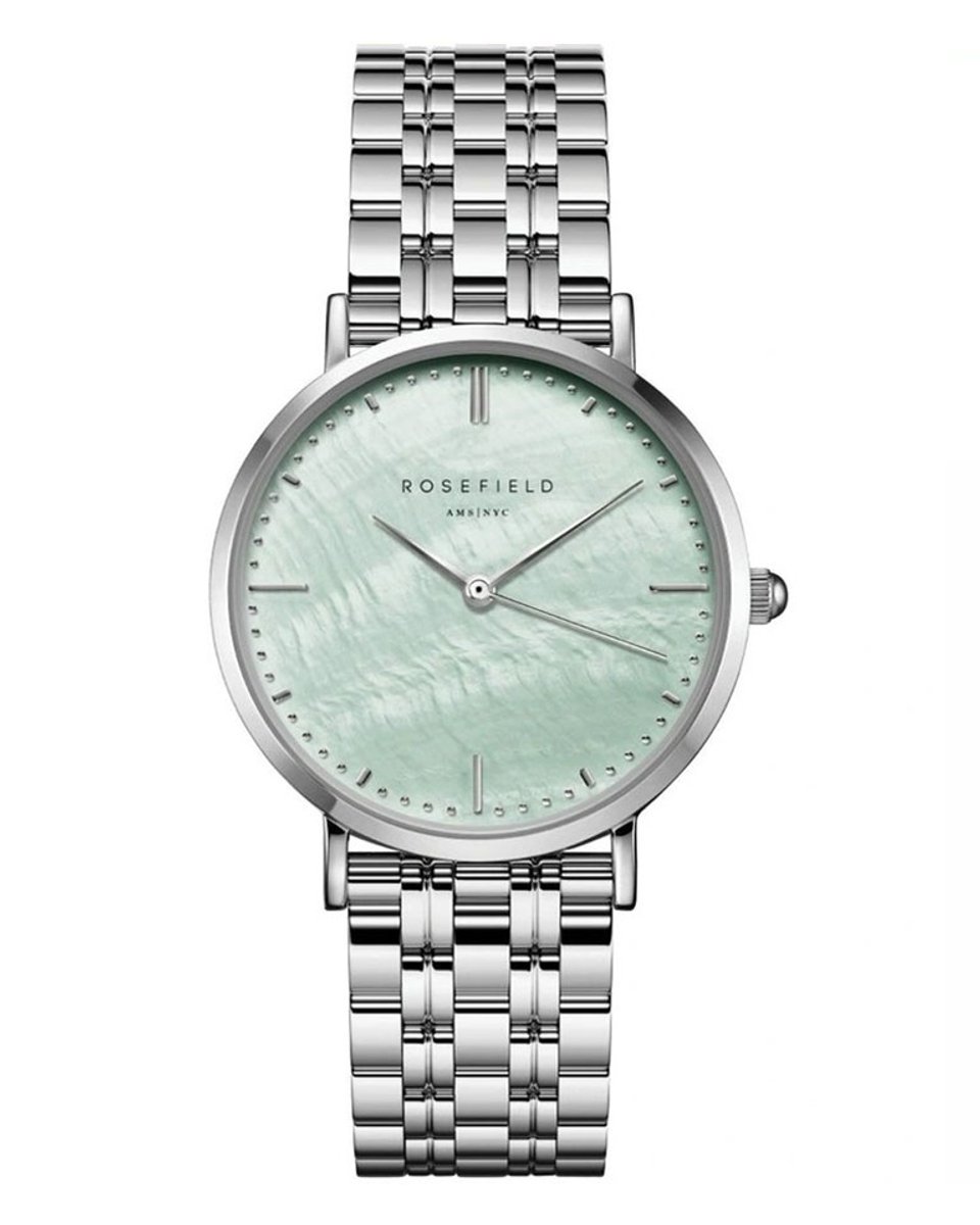 Rosefield UGSSS-U38 - The Upper East Side - Green Pearl Silver - Horloge