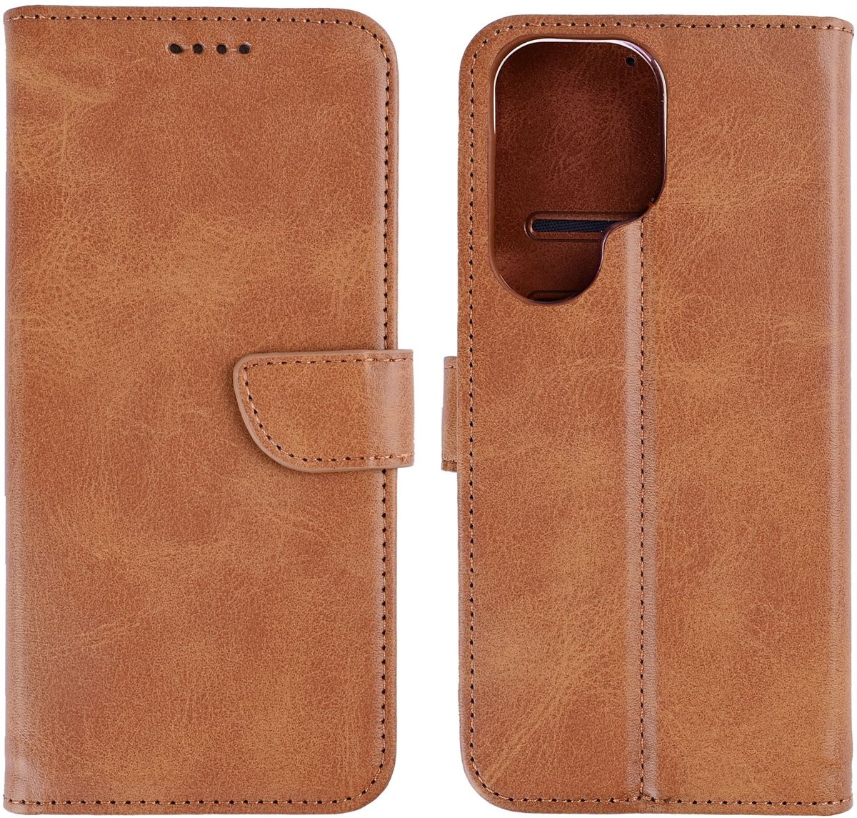 Rixus Bookcase For Samsung Galaxy S26 Ultra Light Brown