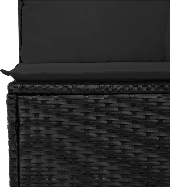 vidaXL-13-delige-Loungeset-met-kussens-poly-rattan-zwart