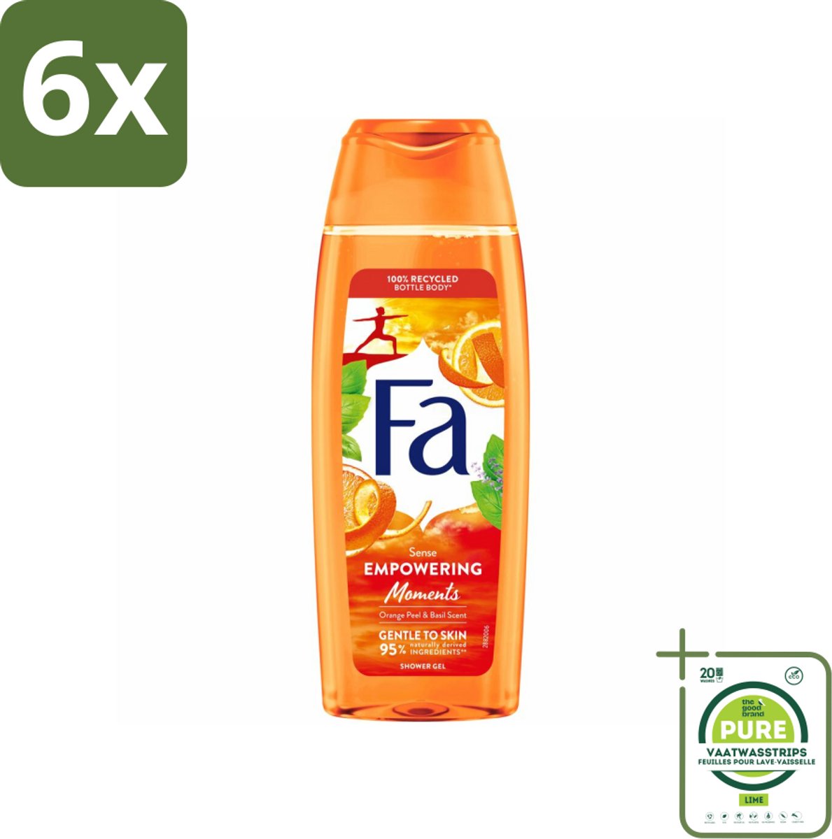 Fa – Douchegel – Empowering Moments – 250 ml - Voordeelverpakking - 6 stuks - Douchegel - Geur