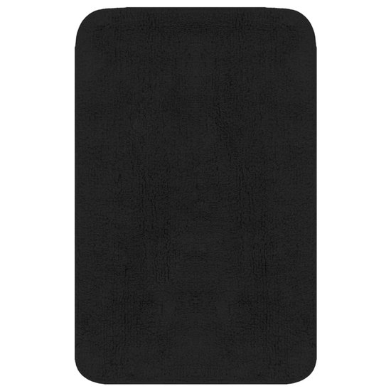 vidaXL - Badmattenset - stof - antraciet - 2-delig