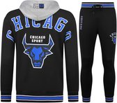Trainingspakken Heren Chicago Bulls - Joggingpak Heren - Huispak Heren Volwassenen - 5591 - Zwart / Blauw