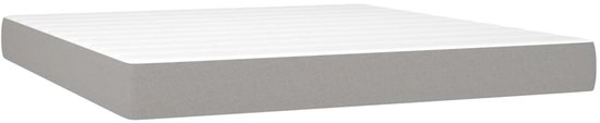vidaXL-Boxspring-met-matras-stof-lichtgrijs-160x200-cm