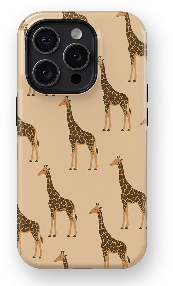 DripCase Luipaard Hoesje geschikt voor iPhone 14 Pro | Backcover met Mag | Hoesje met Dierenprint geschikt voor iPhone 14 Pro Giraffe