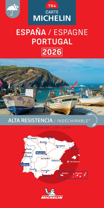 Nationale kaarten Michelin - Michelin Wegenkaart 794 Spanje/Portugal scheurvast 2026