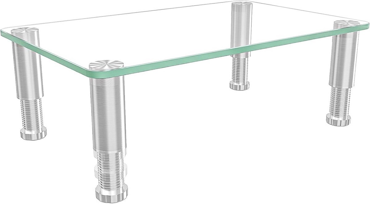 Gehard Glas Monitor Riser met Hoogteverstelling voor LCD LED TV en Laptops