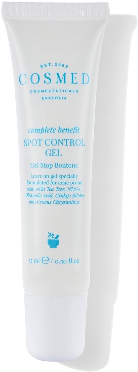 Cosmed Complete Benefit – Spot Control Gel – Anti-Acne & Pimple Treatment with Tea Tree – Anti-Puistjes Gel voor Acnegevoelige Huid – 15 ml