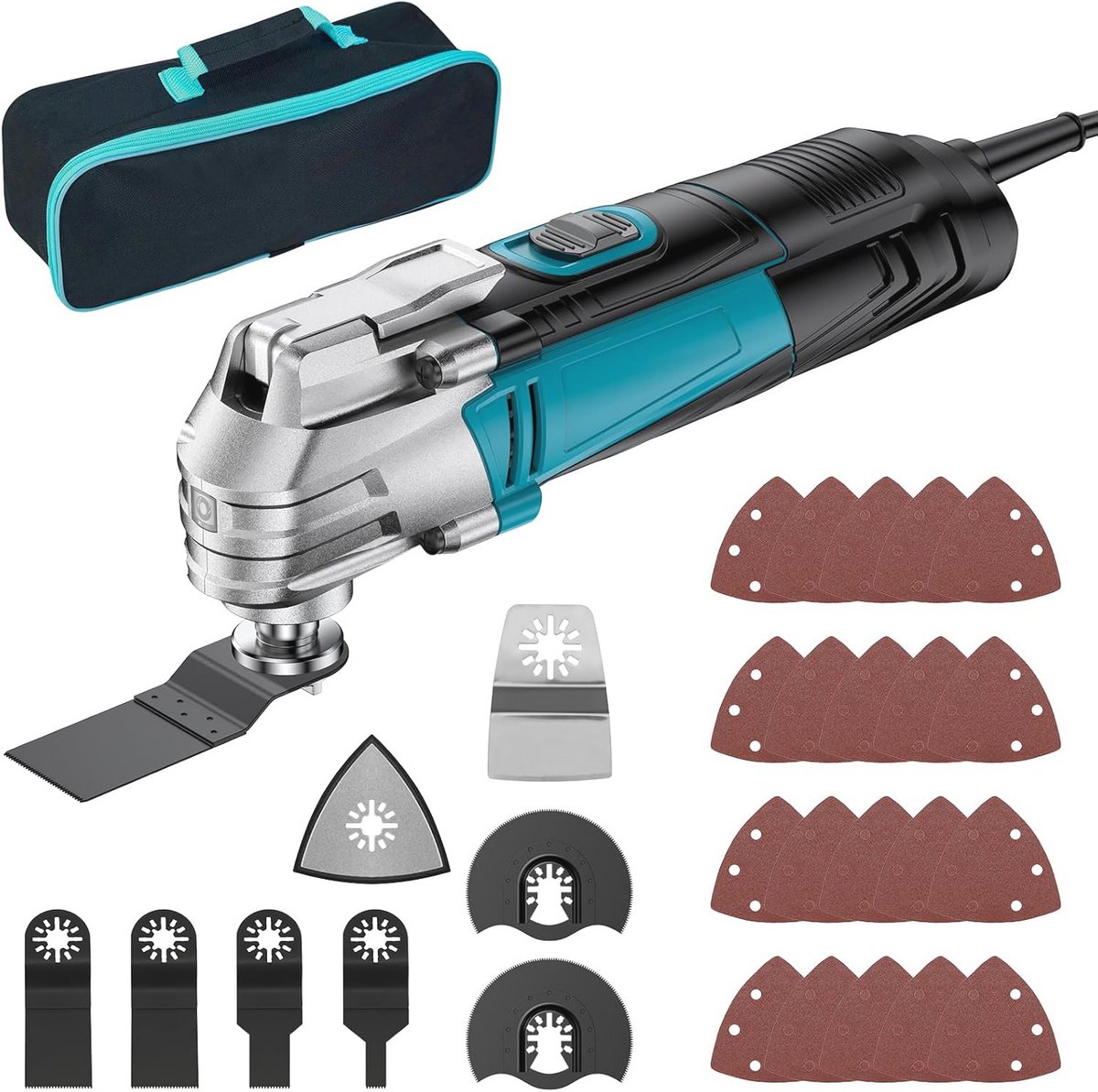 Oscillerende multitool met 23 accessoires - 300W zaag met 6 snelheden en 10.000 tot 22.000 tpm
