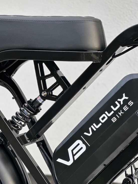 Vilolux® Fatbike electrisch - Fatbike - X80 PRO - V20 Design - 2025 / 2026 Model - Legaal - Rijklaar geleverd - 2 Jaar garantie - Telefoontasje - Hydraulische remmen - Alarm - NFC Key unlock - GPS - Zwart van Merkloos — afbeelding 4