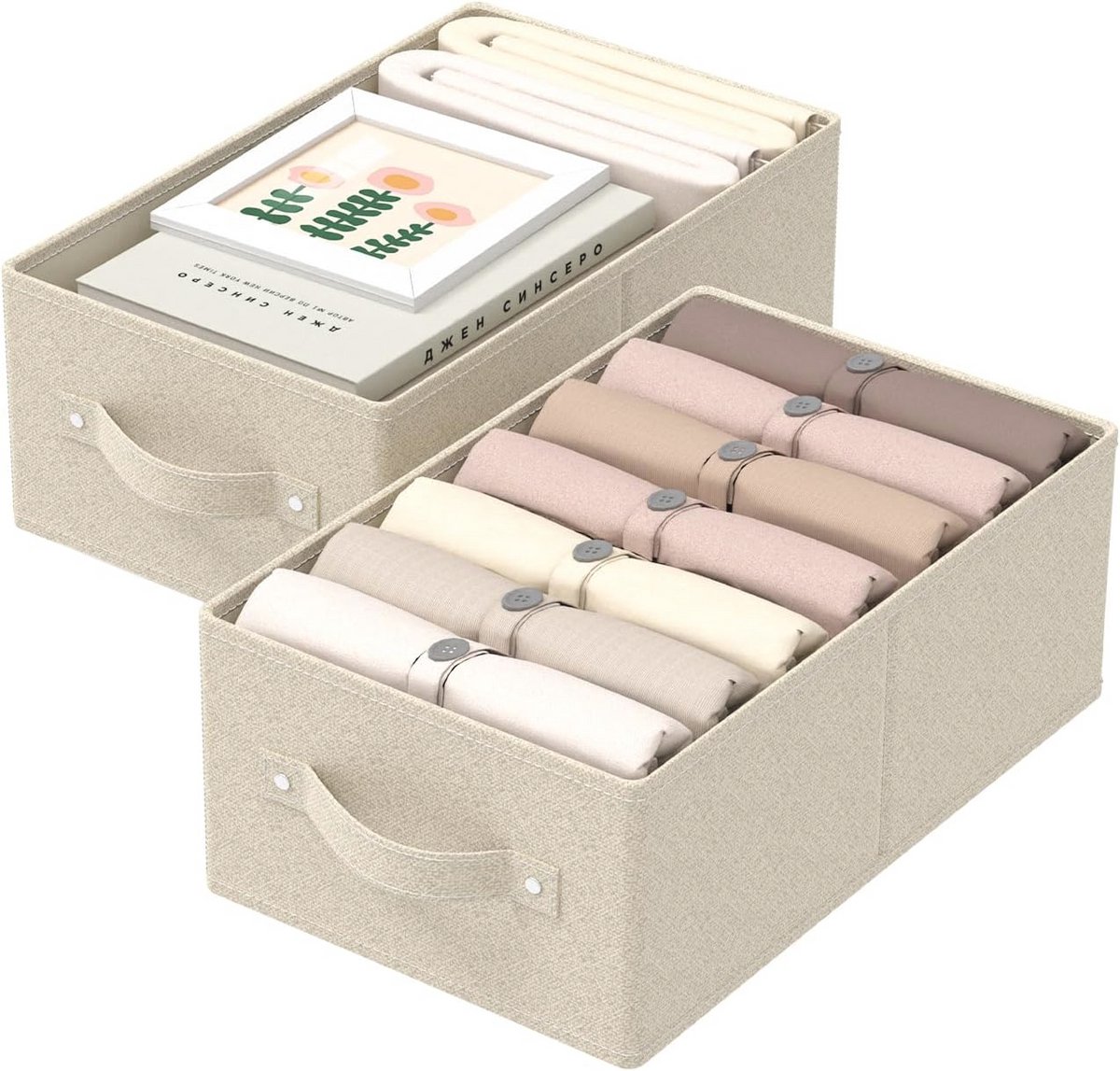 Opvouwbare organizer opbergdozen voor huis en kantoor - 2 stuks - 41 x 25 x 16,5 cm