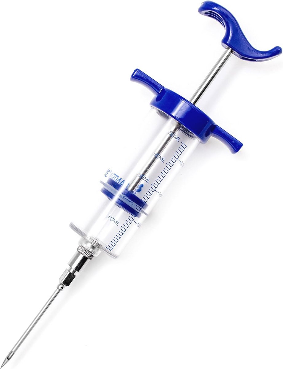 Marinade Syringe RVS 50 ml | Hoogwaardige Injector voor Vlees, Sauzen en Gebak