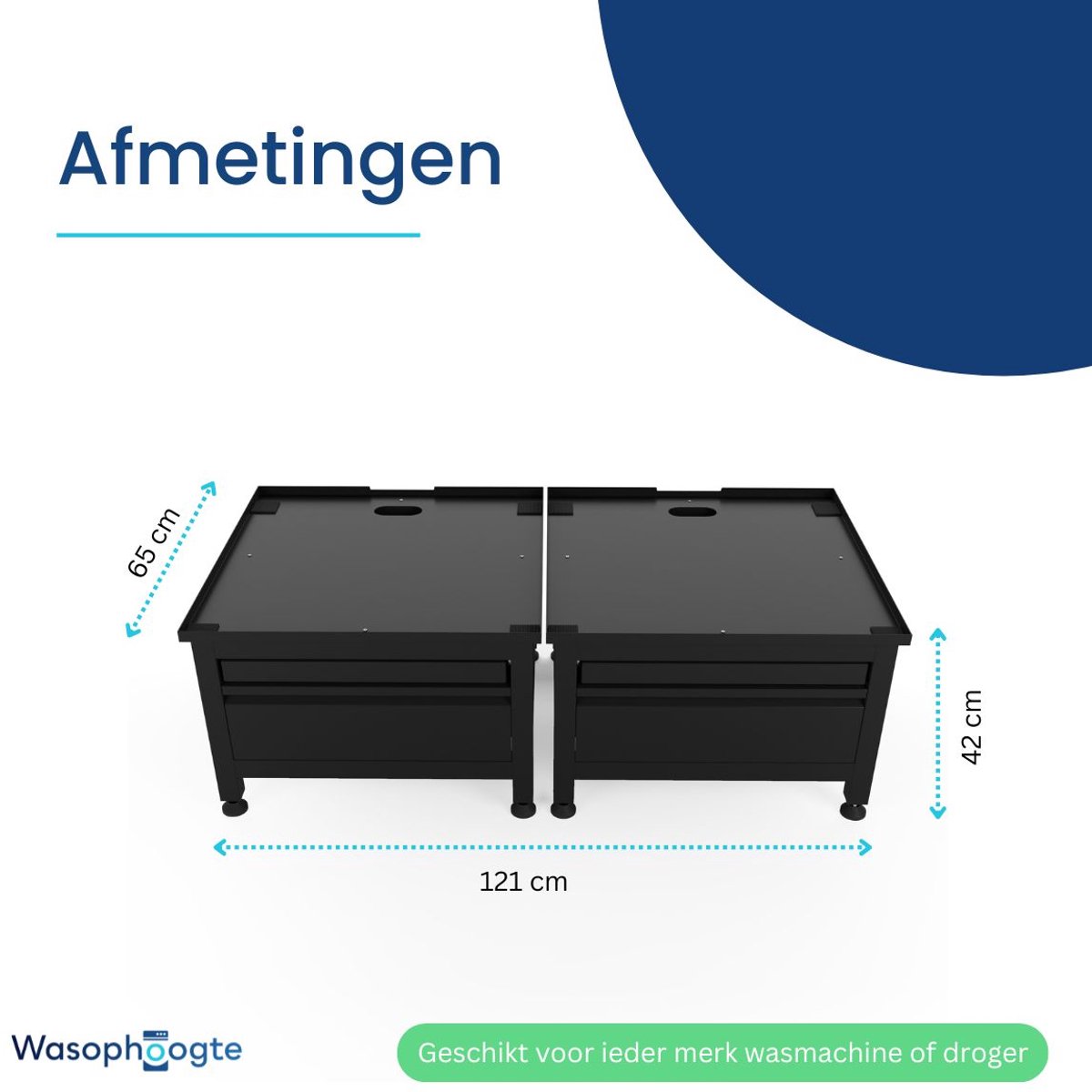 Wasophoogte Dubbele Verhoger - 42cm, Lade & Plateau thumbnail 8