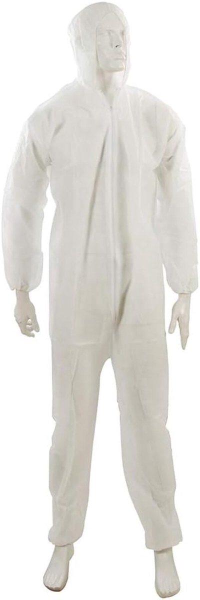Famanu – overall wit maat large – Duurzaam beschermpak 128 cm – Voor professioneel gebruik