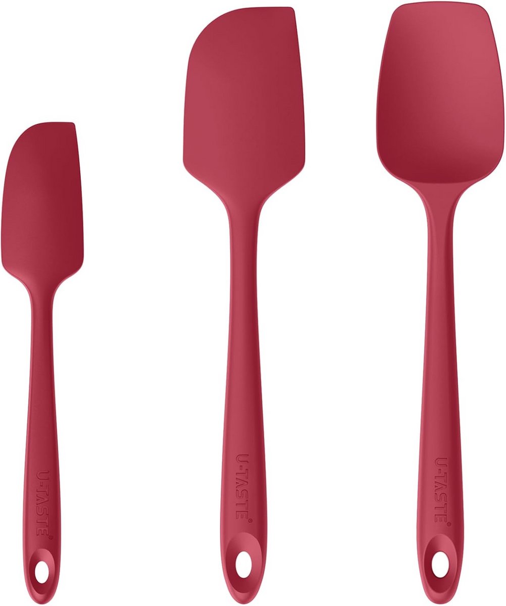 Silicone Spatelset van 3 - Hittebestendig en BPA-vrij voor Koken en Bakken