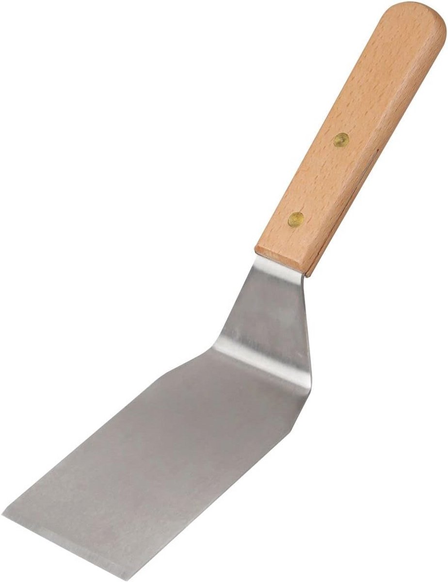 Pizzaschep 27 cm - Professionele Keukenhulp van RVS met Ergonomische Houten Greep