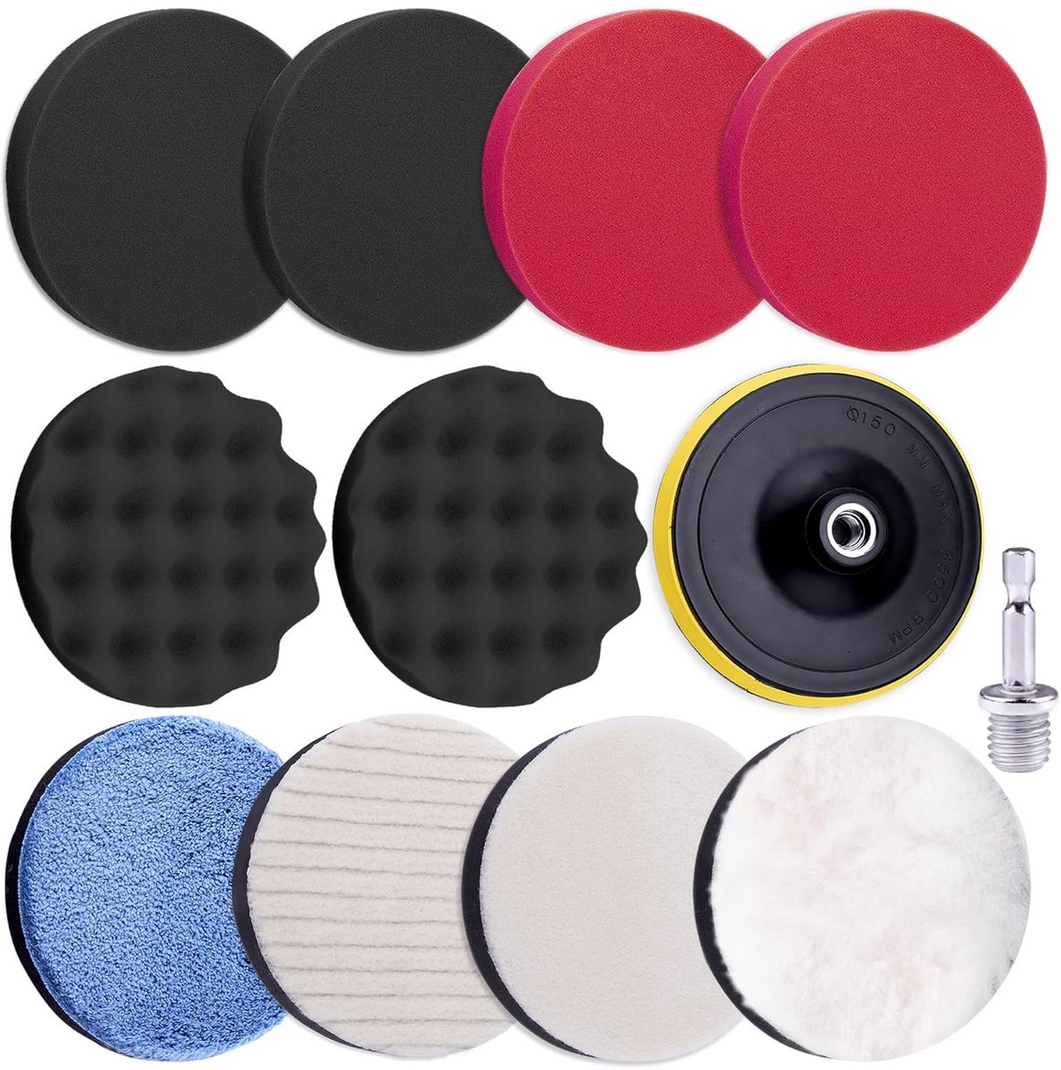 Polijstpads 125 mm voor Polijstmachines met M14 Adapter