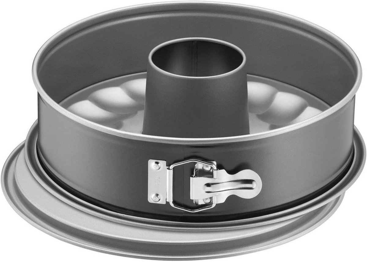 Ronde springvorm 28 cm met platte en buisbodem - Antiaanbaklaag en lekvrij