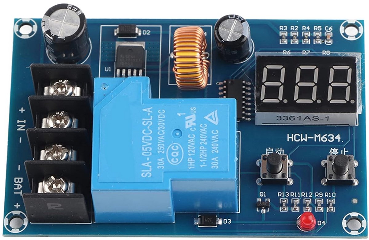 Oplader PCB Besturingsmodule voor 6-60V Accu - Automatisch Laden en Stoppen