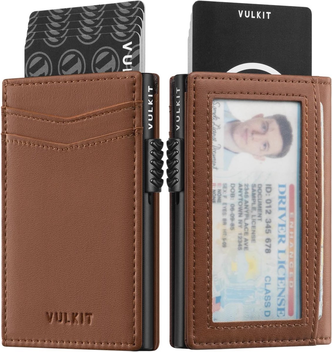 Slanke Creditcardhouder RFID-blokkeerkaartportemonnee voor Heren - Automatische Pop-up Visitekaartjeshoes