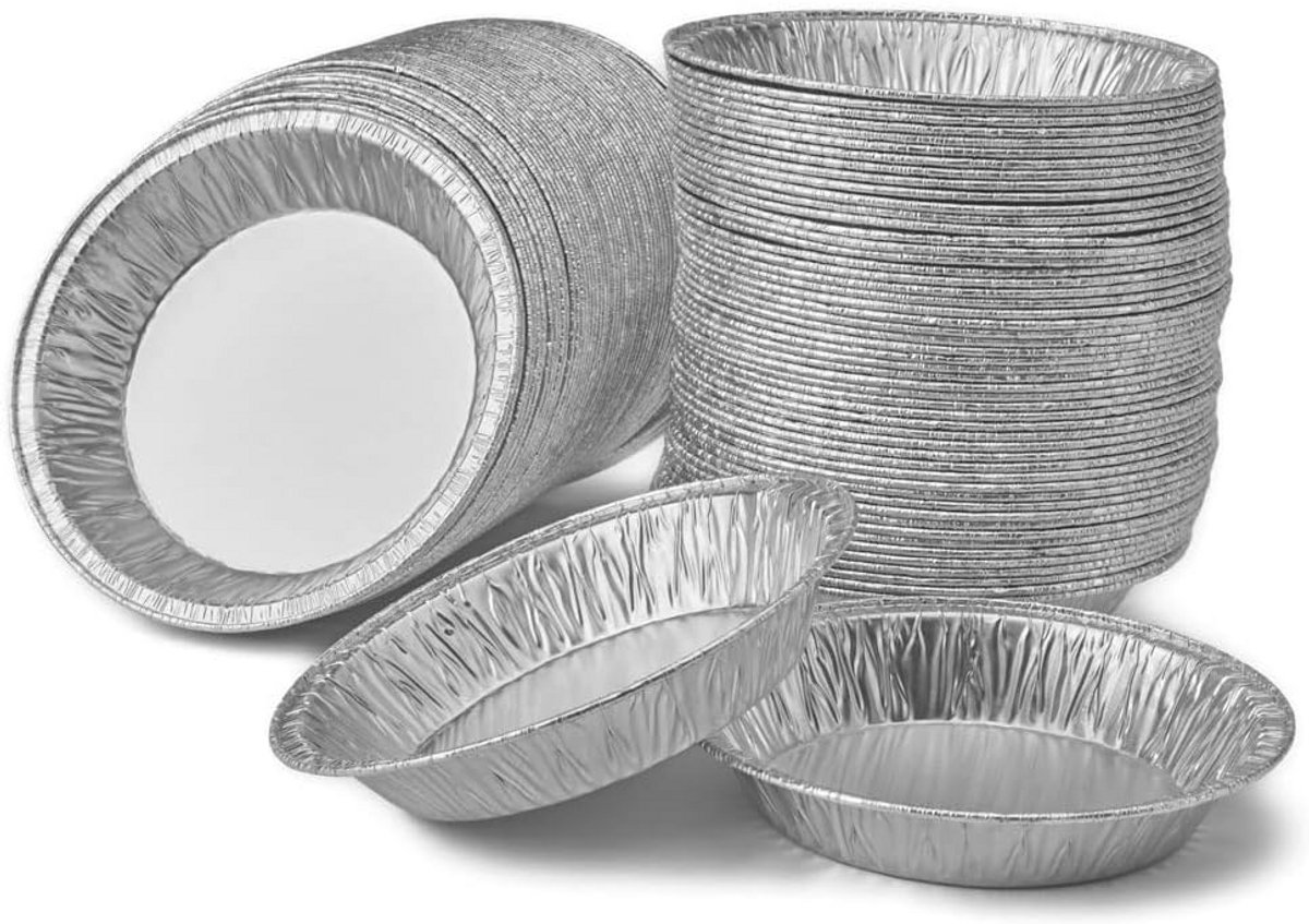 100 Stuks Aluminium Tarteletvormen voor Taarten en Cake