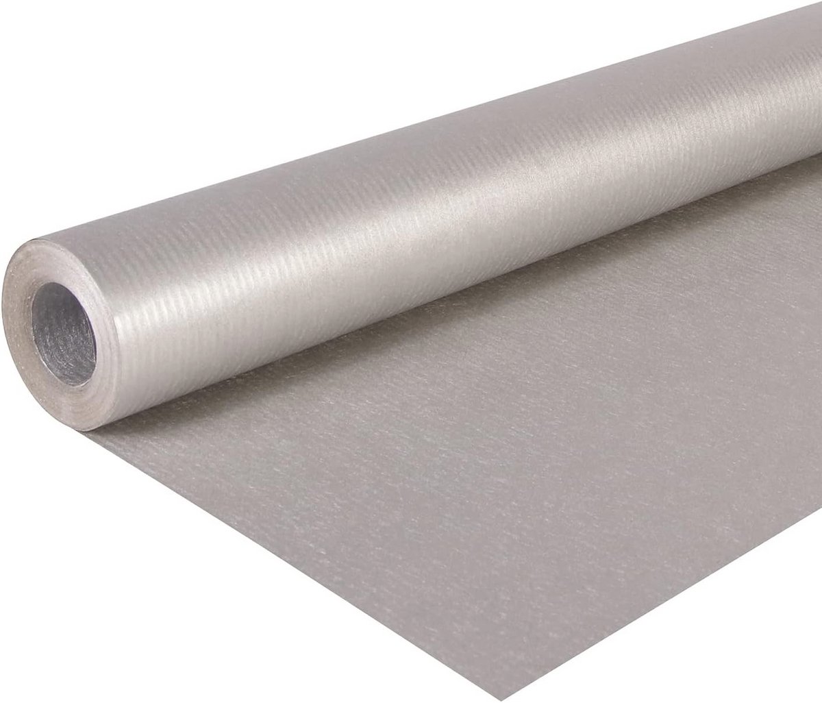 Zilverkleurig Kraftpapier Rol 10 x 0,7 m - 70 g/m² - Voor Cadeaus en Verpakking