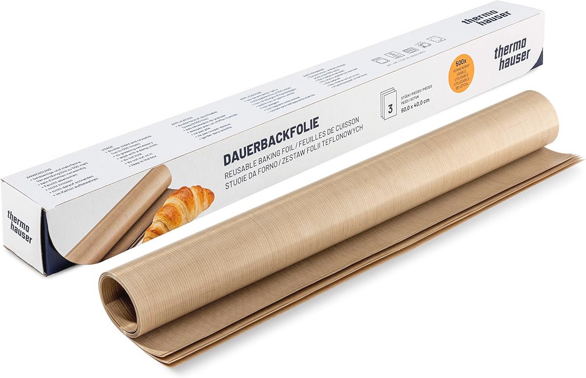 Herbruikbare Bakfolie Set van 3 - 60 x 40 cm - Eenvoudig Schoonmaken