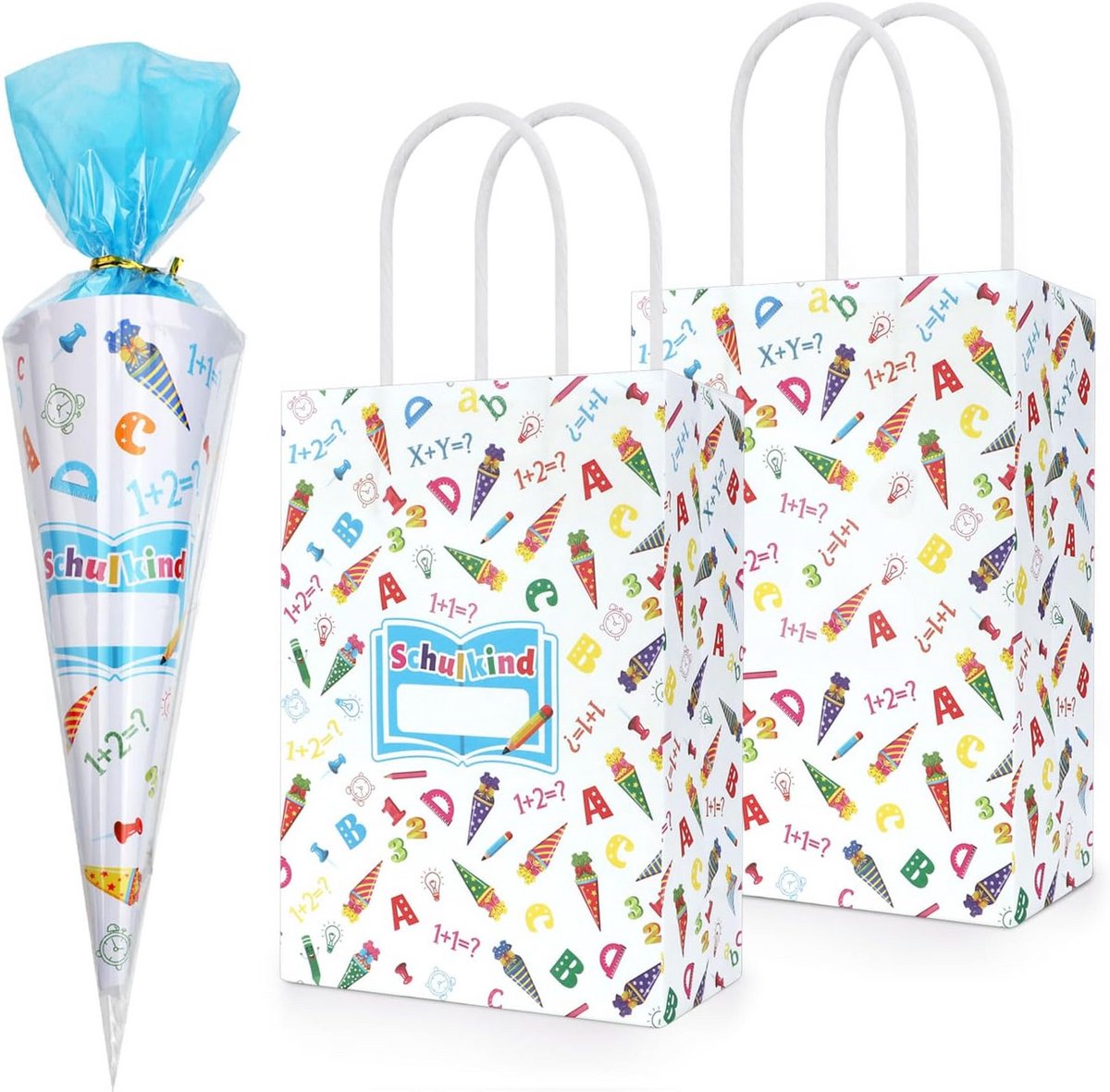 Feestelijke Snoepzakken voor de Eerste Schooldag - Cadeautasjes met Handvat