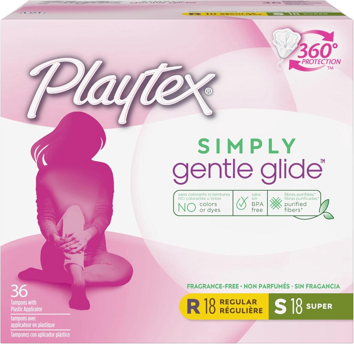 Ongeparfumeerde tampons met regelmatige absorptie en super absorberend