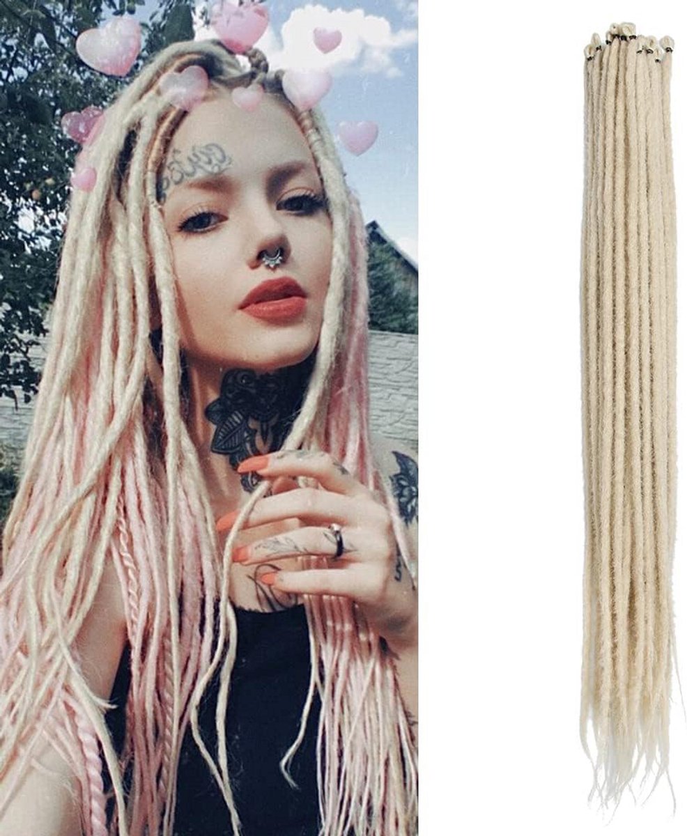 Dunne Synthetische Dreadlock Extensions 20 Inch Gehaakte Vlechten Zachte Dreads