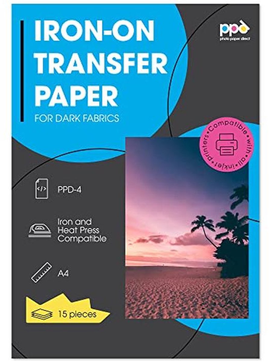 A4 Inkjet T-shirt Transfer Papier voor Donker Textiel - 15 Vellen