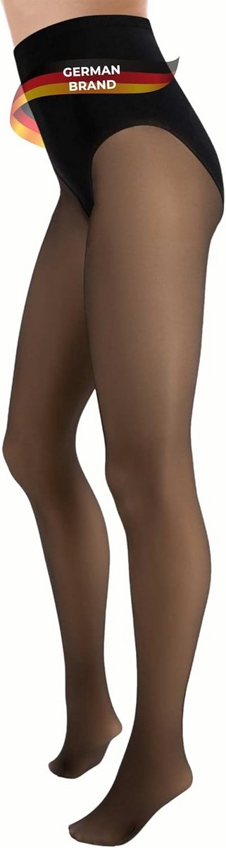 Warme corrigerende panty met 20 DEN look en buikcorrigerend effect