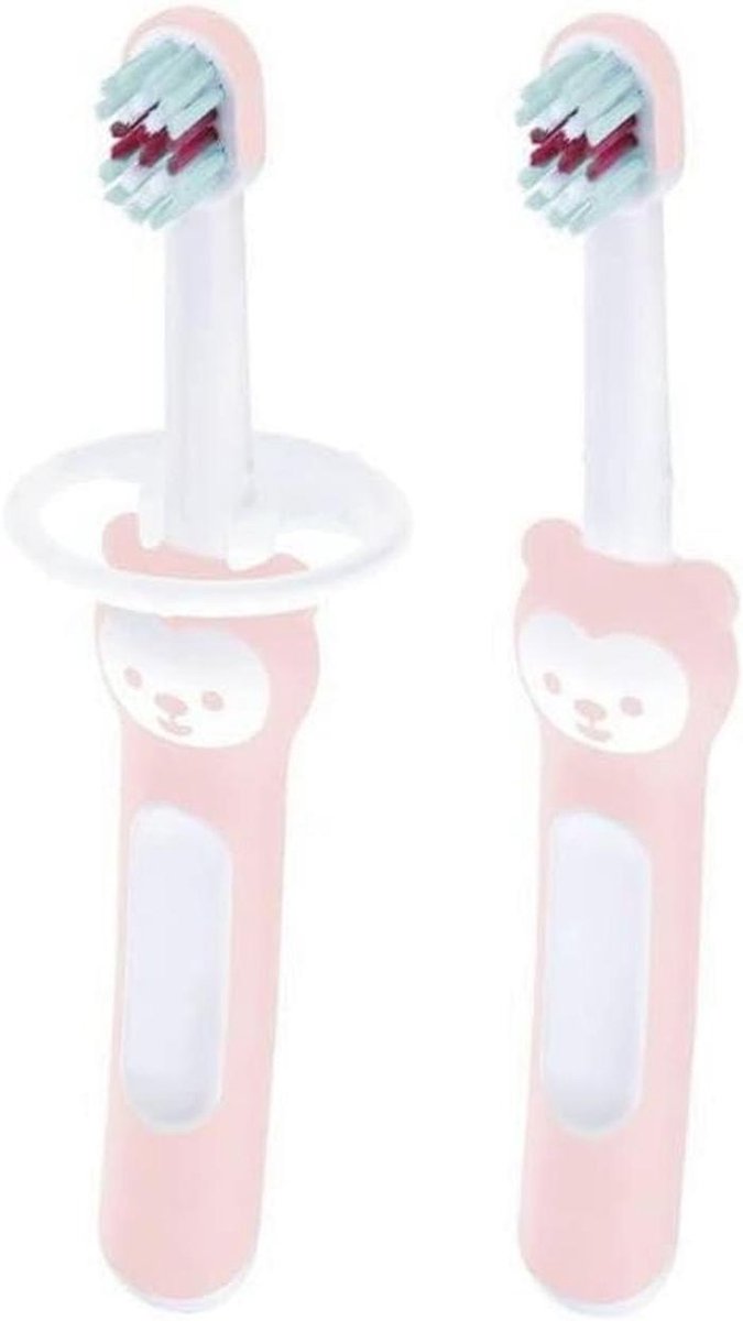 Baby Tandenborstel Set van 2 voor Melktanden - Veilig en Zacht voor Baby's vanaf 6 Maanden