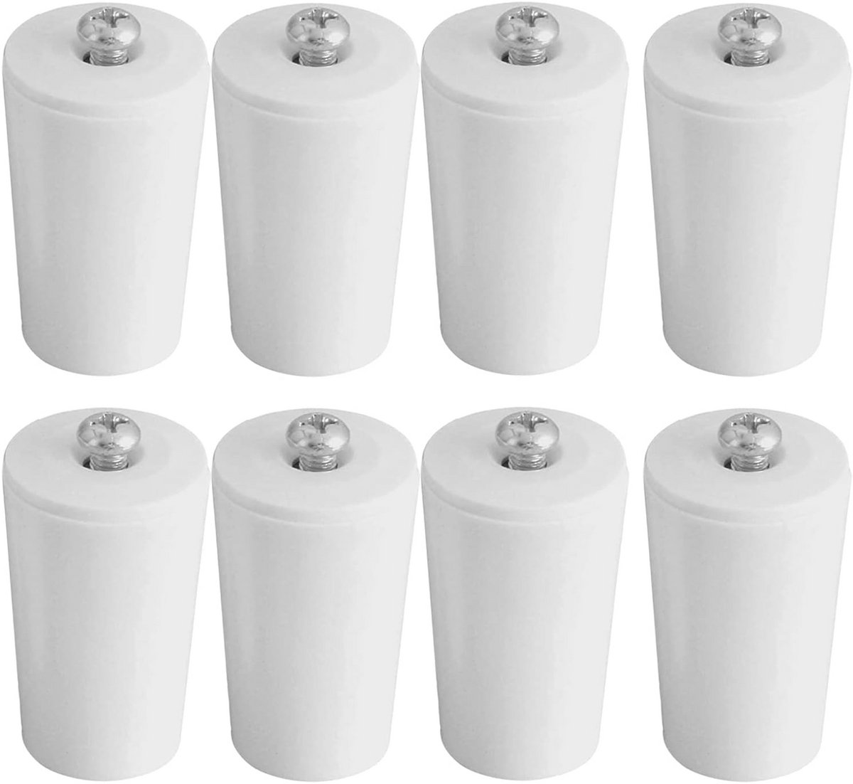 Witte Jaloezieën 8 x 40 mm van PVC met Montageaccessoires