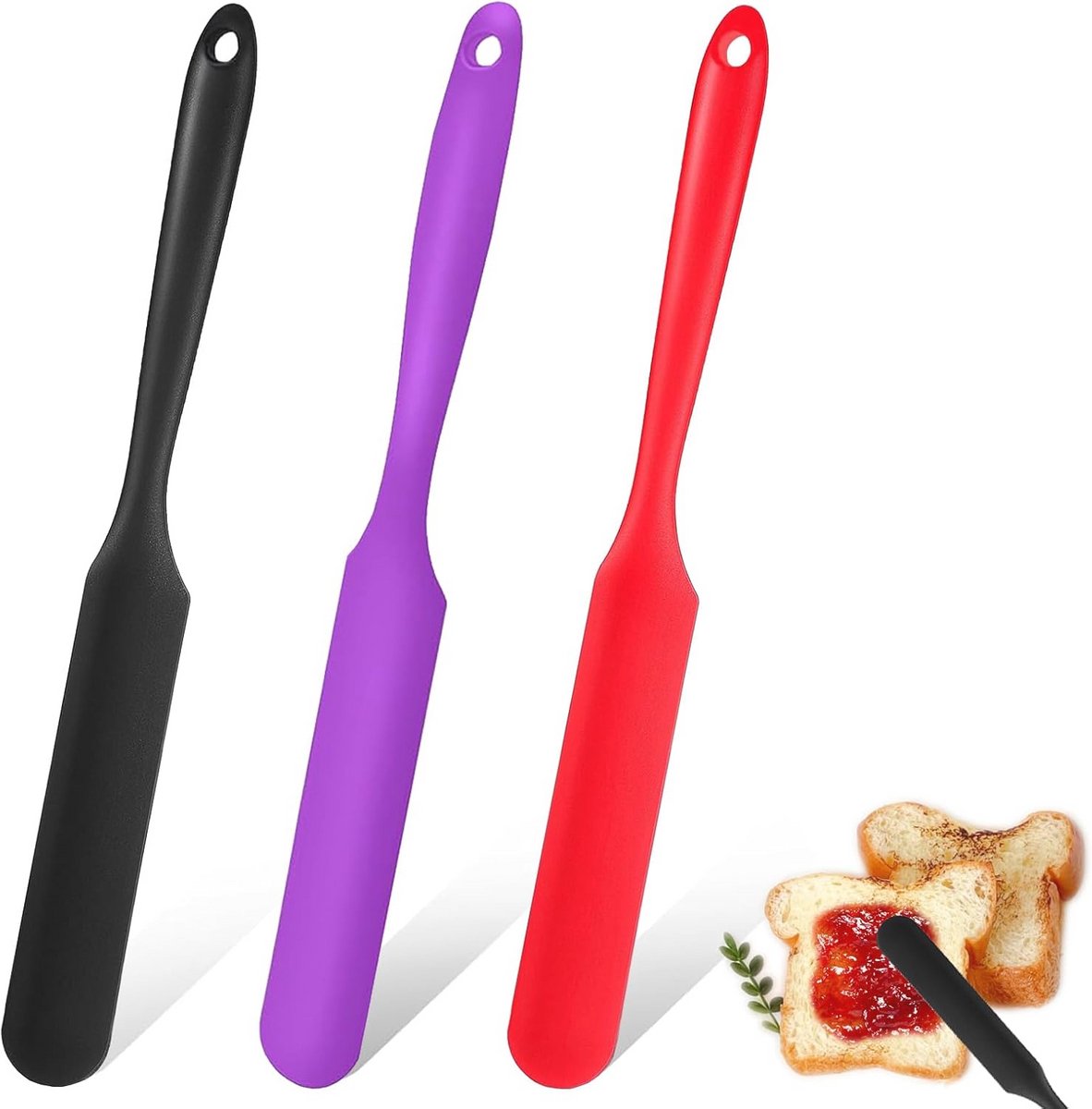 Hittebestendige Silicone Keuken Spatels - 3 Stuks