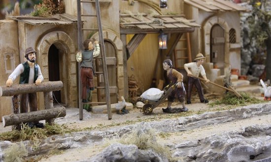 Gedetailleerde Kerststal Figuren Set van 11, Handgeschilderd Hars