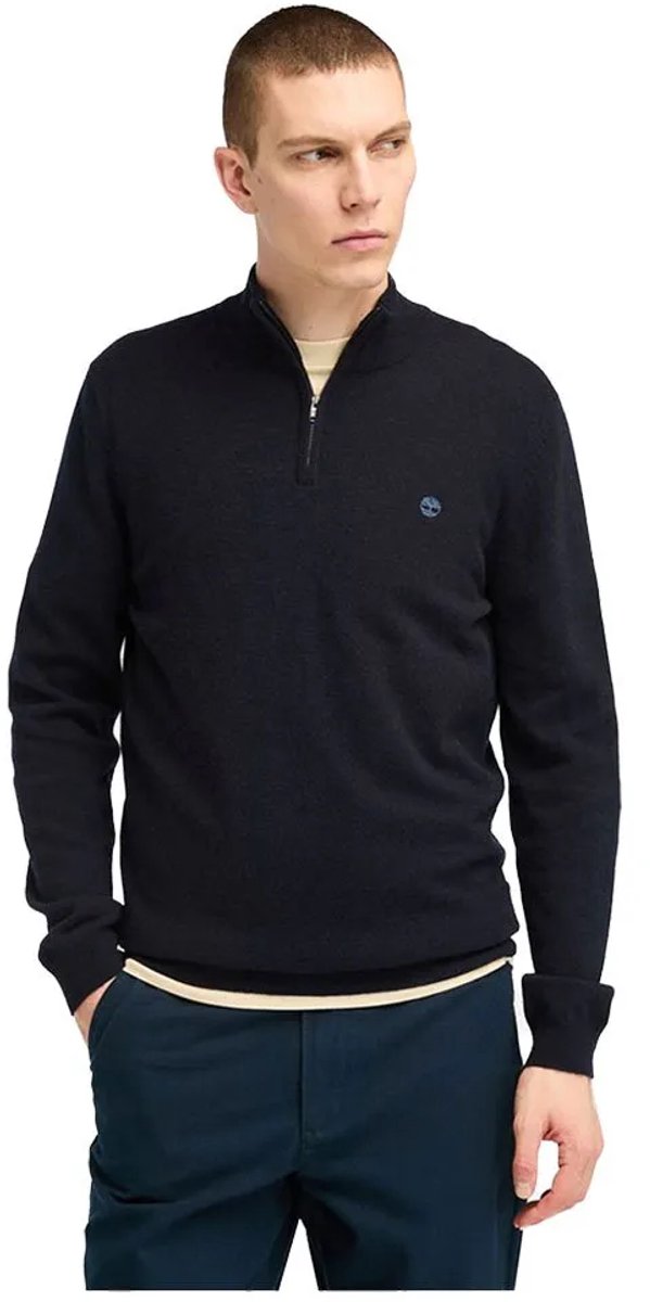 Timberland Cohas Brook Merino Half Rits Trui 2XL Man Denim