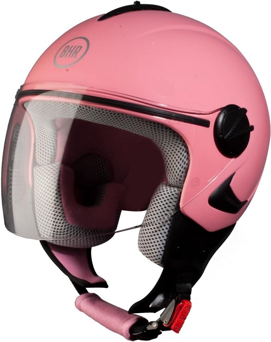 Kinder Helm Demi-Jet Roze Maat 51-52 (M) - Veilige Scooter- en Fietshelm