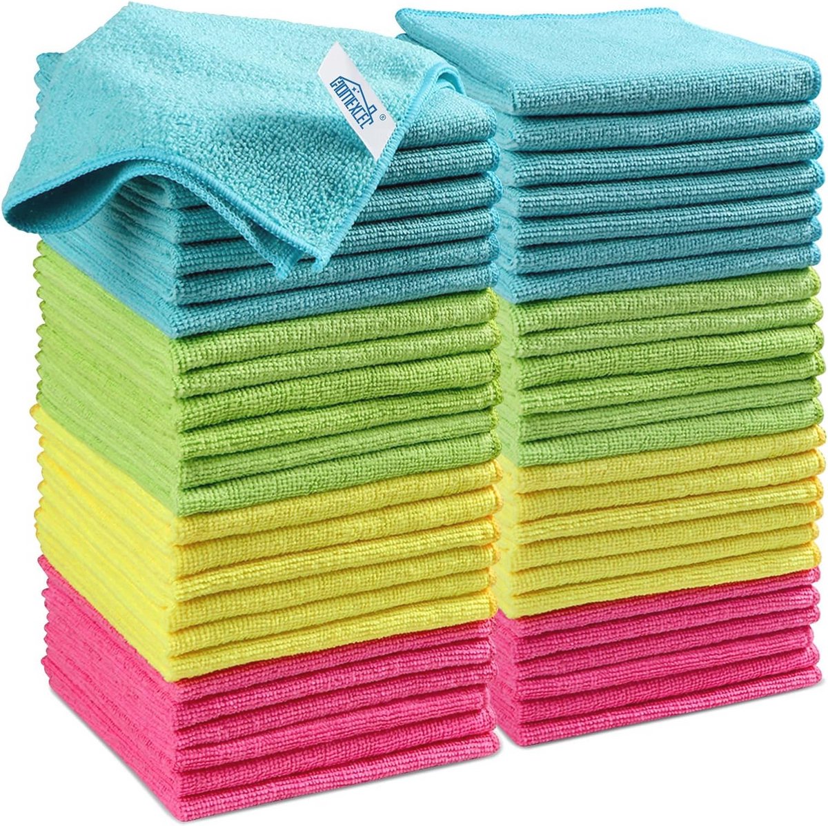 Microfiber Reinigingsdoeken 50-Pack in 4 Kleuren - 11.5"x11.5"