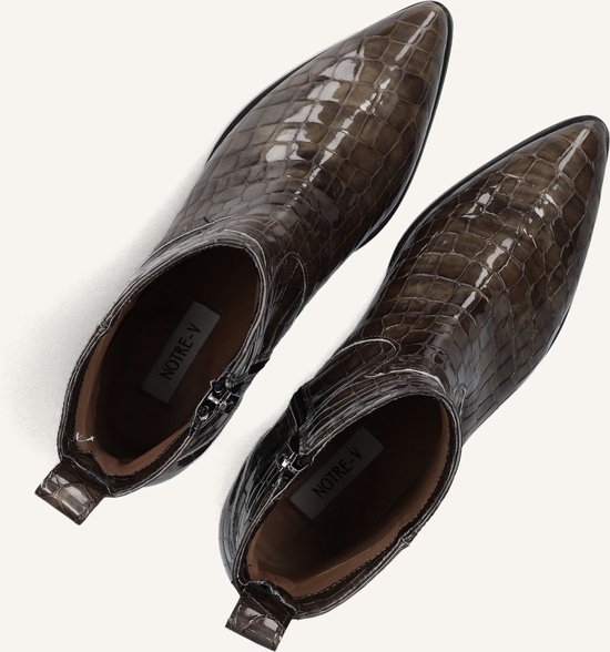 Notre-V 63231 Bottines - Bottines à fermeture éclair - Femmes - Taupe - Taille 35
