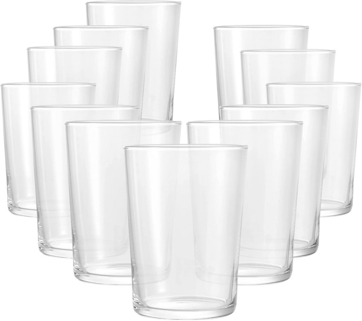 Maxi drinkglas 510 ml - transparant - 12 stuks