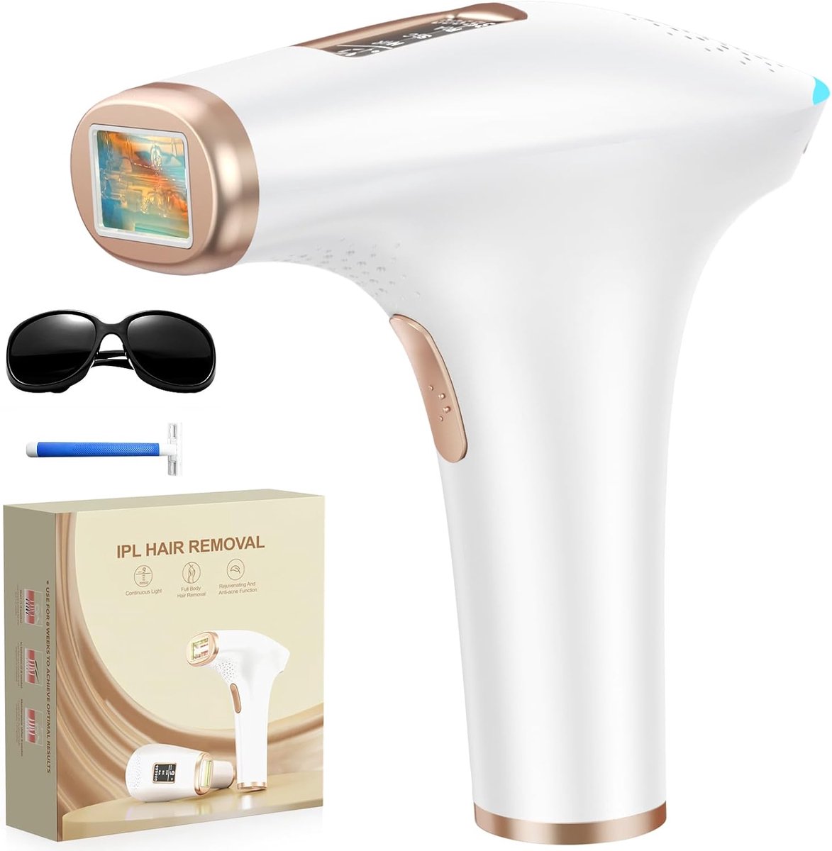 ACEP IPL apparaat - Laser ontharing - Ontharing - Ontharingsapparaat - Laser ontharingsapparaat - 999.900 lichtpulsen - 3 in 1