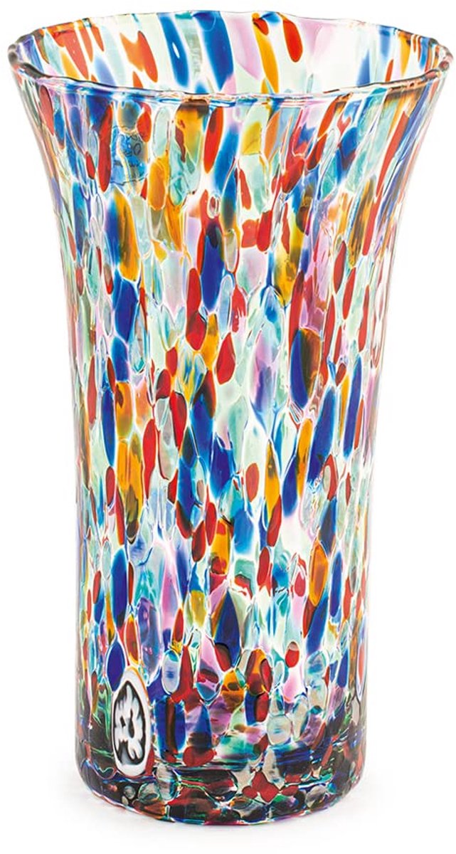 Imperatoris Glazen Vazen / Glazen Flessen – Mini Decoratieve Vaas Flesjes – Helder Glas – Inclusief Strik – 12 x 12 x 20 cm – Meerkleurig multicolored