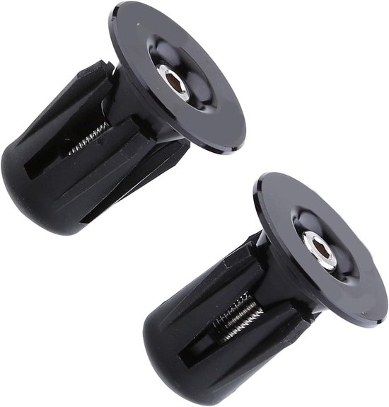 Dilwe Stuur Eindkappen Van Aluminiumlegering – 2 Stuks – 24 Mm Diameter – Voor Racefiets, Mountainbike En Vouwfiets – Zwart